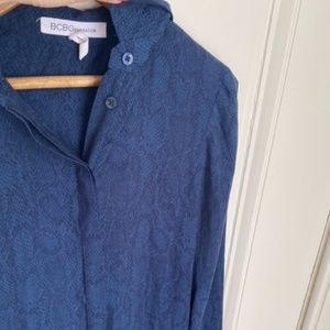 BCBGeneration Snake Print Blouse-Tunic Top, Sz XS